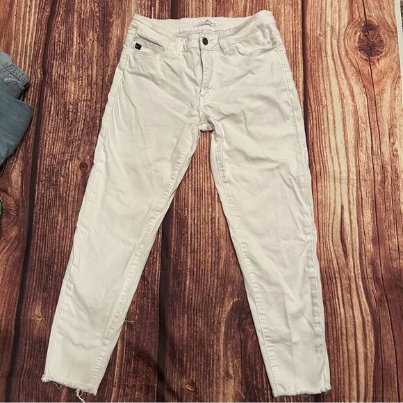 KanCan Denim - Women’s KanCan White Skinny Jean Raw Edge Ankle 11/29